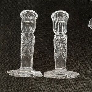 Elegant Crystal Candle Holders